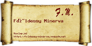 Földessy Minerva névjegykártya